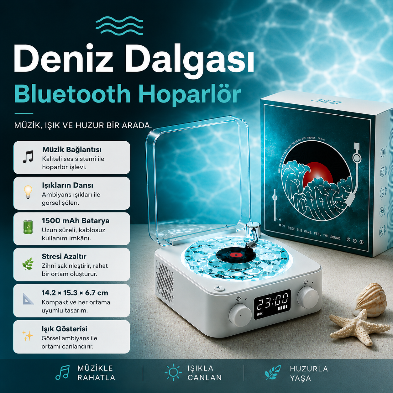 Deniz Dalgası Bluetooth Hoparlör